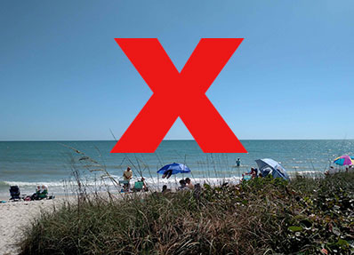 No gulf beaches in Port Charlotte